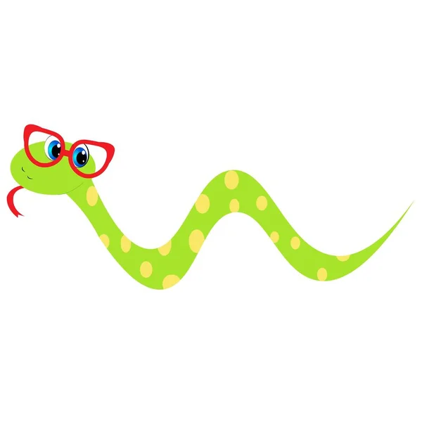 Niedliche Cartoon Tier Mit Brille Illustration — Stockfoto