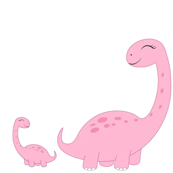 Bonito Dinossauro Rosa Ilustração — Fotografia de Stock