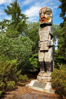Haida totem direği Alberta yasama Bulding Edmonton Alberta Kanada