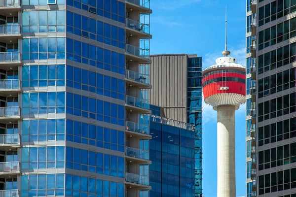 Panoramę Miasta Calgary Alberta Kanada — Zdjęcie stockowe