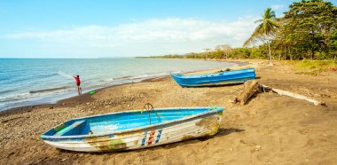 Playa beach Tarcoles Kosta Rika üzerinde