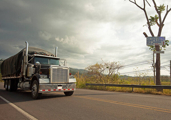 Truck on a road in Costa Rica
