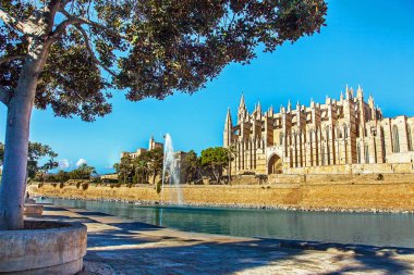 Palma de Mallorca Mallorca İspanya 12.22.2018 Katedral La Seu