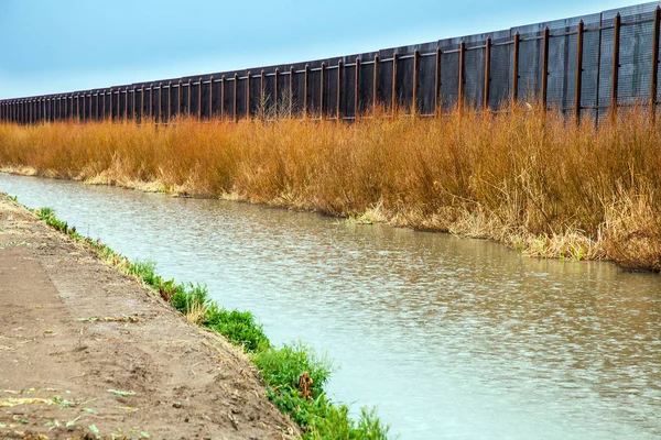 Cerca Fronteira Dos Eua Para México Paso — Fotografia de Stock