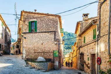 Valldemossa Mallorca İspanya 20. Aralık 2018 Valldemossa eski şehir içinde