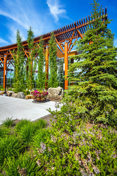 Prince George, British Columbia, Canada, June 19, 2018 Building of the Royal Canadian Mounted Police Prince George