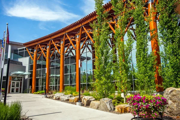 Prince George, British Columbia, Kanada, 19 Haziran 2018 binası Royal Kanadalı Polis Prince George monte