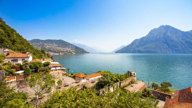 Lago D Isio Lombardy İtalya'da