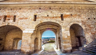 İtalya'nın Bergamo Lomardei şehrinin eski kenti
