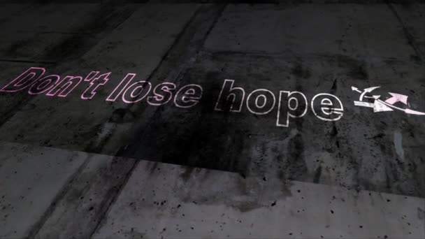 Heyecan Verici Video Metni Umudunu Kaybetme Her Zaman Bir Çıkış — Stok video
