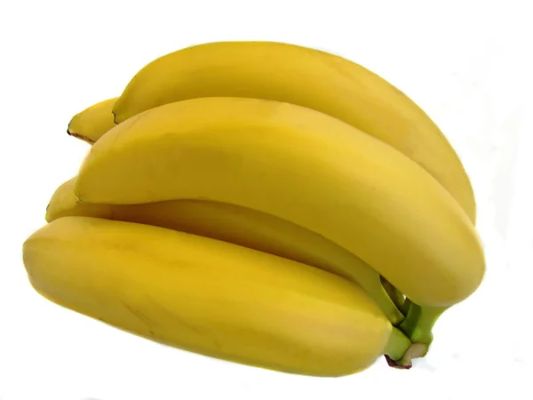 Ein Bündel Reifer Gelber Bananen Auf Isoliertem Weißem Hintergrund Hochwertige — Stockfoto