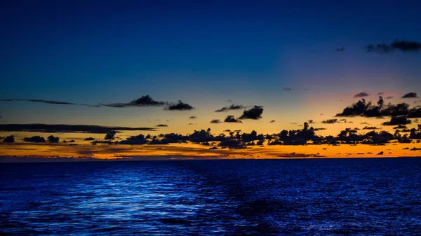 Captura Del Atardecer Oceánico Desde Puente Navegación Del Petrolero Crudo — Foto de Stock