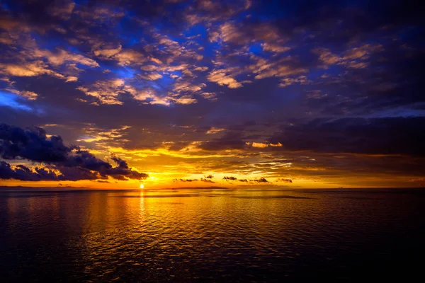Ωκεανό Ηλιοβασίλεμα Συλλάβει Από Την Γέφυρα Πλοήγησης Των Δεξαμενόπλοιων Αργού — Φωτογραφία Αρχείου