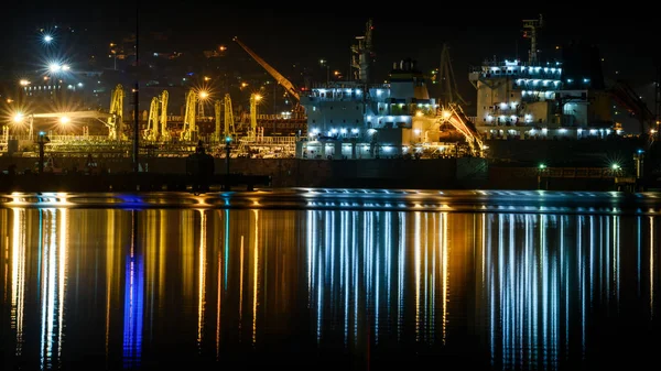 Λιμάνι Νύχτα — Φωτογραφία Αρχείου