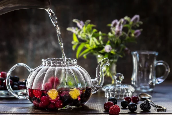 Imagen con té de bayas. —  Fotos de Stock