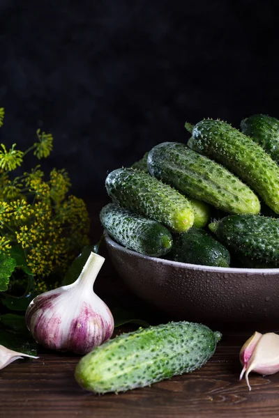 Afbeelding met komkommers. — Stockfoto