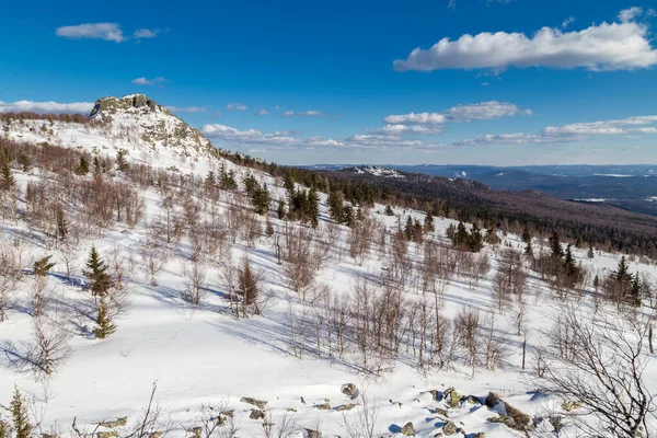 Peisaj Iarnă Munții Urali — Fotografie, imagine de stoc
