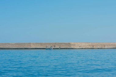  Deniz arka planda Hanya kasaba. Girit, Yunanistan