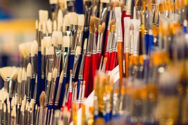 Piyasada Satılık boyama için renkli farklı fırçalar