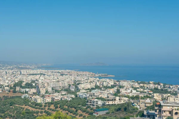 Panorama Della Città Chania Tramonto Isola Creta Grecia — Foto Stock