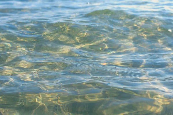 Tło Gładkiej Miękkiej Naturalnej Przezroczystej Wody Morskiej — Zdjęcie stockowe
