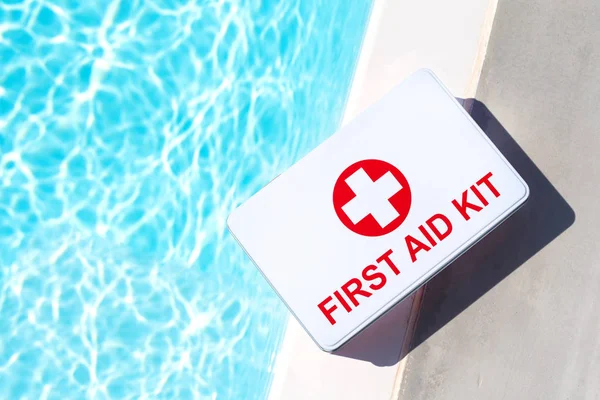 first aid kit near swimming pool