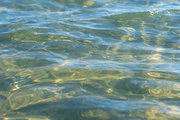 Tło Gładkiej Miękkiej Naturalnej Przezroczystej Wody Morskiej — Zdjęcie stockowe
