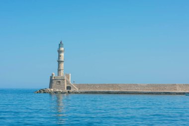 Deniz arka planda Hanya kasaba. Girit, Yunanistan