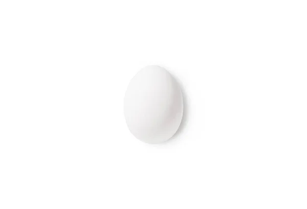 One White Isolated Egg White Background Laid Line — Stock Photo, Image
