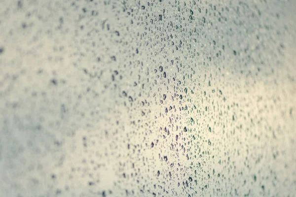 Gocce Pioggia Sulla Superficie Dei Vetri Della Finestra Sullo Sfondo — Foto Stock