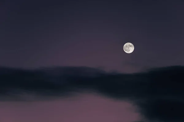 Huge Full Moon Night Sky — Stock Photo, Image