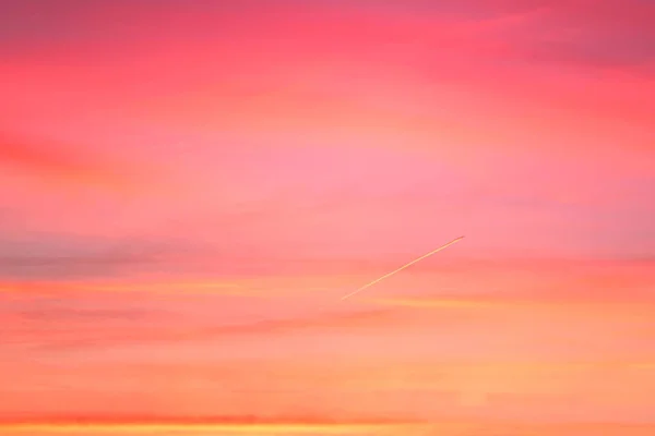 Himmel Lyserøde Blå Farver Effekt Lys Pastel Farvet Solnedgang Sky - Stock-foto