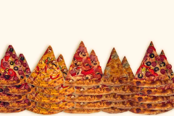 Tăiați Felii Delicioase Pizza Proaspătă Fundal — Fotografie, imagine de stoc