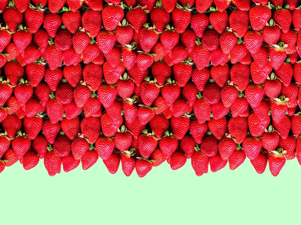 Montón Fresas Maduras Con Espacio Para Texto Fondo Concepto Comida —  Fotos de Stock