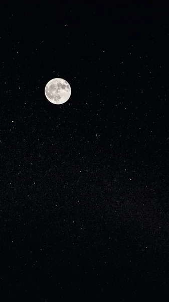 Énorme Pleine Lune Sur Ciel Nocturne — Photo