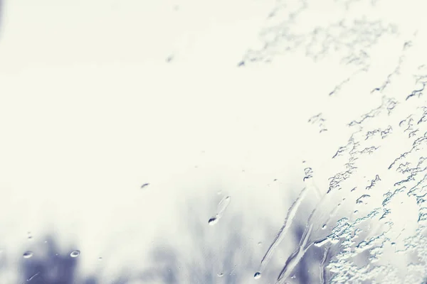 Образец Талых Ледяных Заморозков Лобовом Стекле Автомобиля Зимняя Концепция — стоковое фото