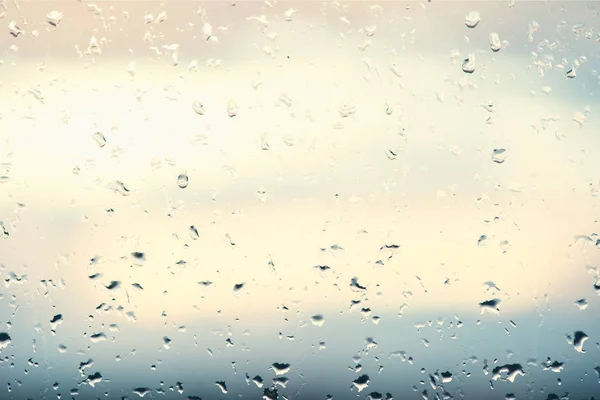 Wassertropfen Auf Dem Glas Auf Dem Hintergrund Nahaufnahme — Stockfoto