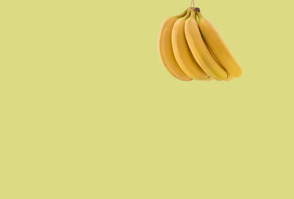 Sacco Banane Mature Con Spazio Testo Sullo Sfondo Concetto Cibo — Foto Stock