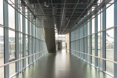 Modern bir binanın 3D canlandırması