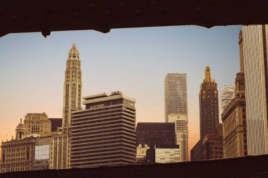 Chicago 'nun şehir merkezindeki güzel gökdelenleri, Illinois, Usa