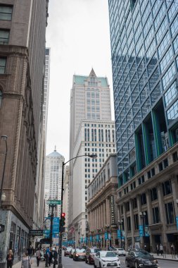 Chicago 'nun şehir merkezindeki güzel gökdelenleri, Illinois, Usa