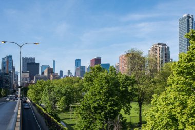 Chicago şehir merkezindeki Chicago gökdelenleri, Illinois, Usa