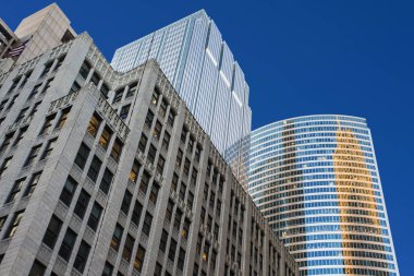 Chicago 'nun şehir merkezindeki güzel gökdelenleri, Illinois, Usa