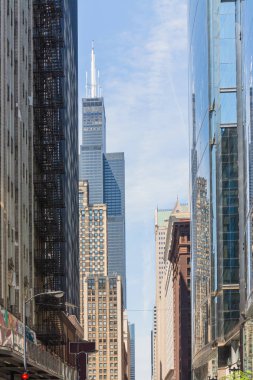Chicago 'nun şehir merkezindeki güzel gökdelenleri, Illinois, Usa