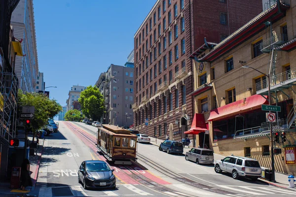 San Francisco Centro Con Edificio Típico Día Soleado California Estados —  Fotos de Stock