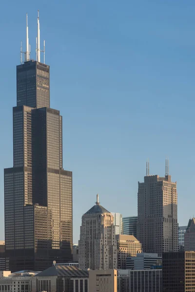 Vista Millennium Park Centro Chicago — Fotografia de Stock