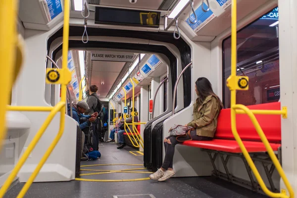 San Francisco Usa May People Underground Car Train Subway System — Stock Photo, Image
