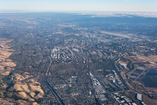 Vista Aerea Del Redwood Shores State Marine Park Della Città — Foto Stock