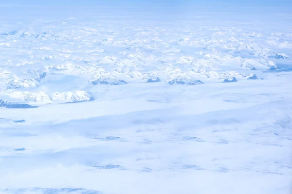 Vista Aérea Gronelândia Com Oceano Geleiras — Fotografia de Stock