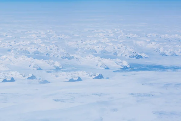 Вид Воздуха Гренландию Океаном Ледниками — стоковое фото
